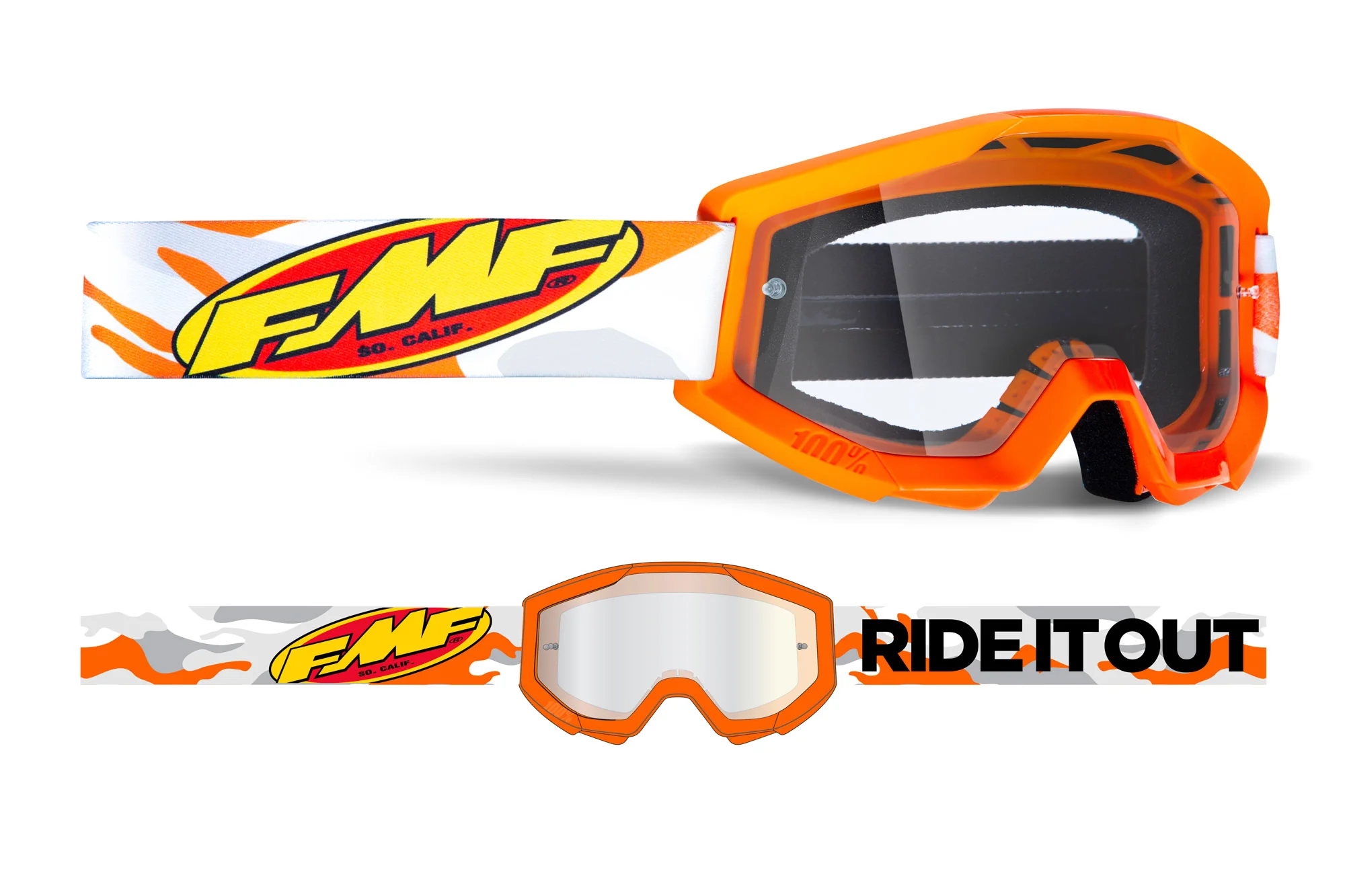 FMF POWERCORE YOUTH Goggle - Clear - Image 3