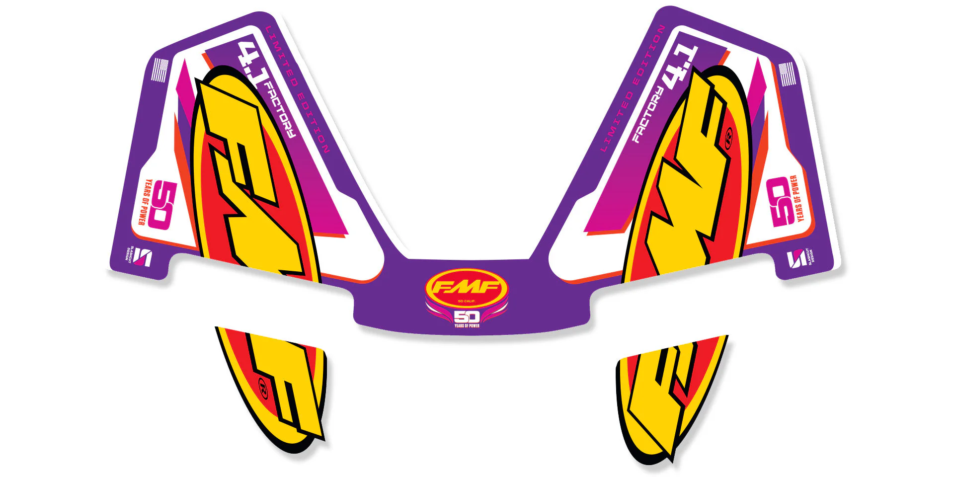 FMF RETRO FACTORY 4.1 RCT REPLACEMENT WRAP DECAL 014855
